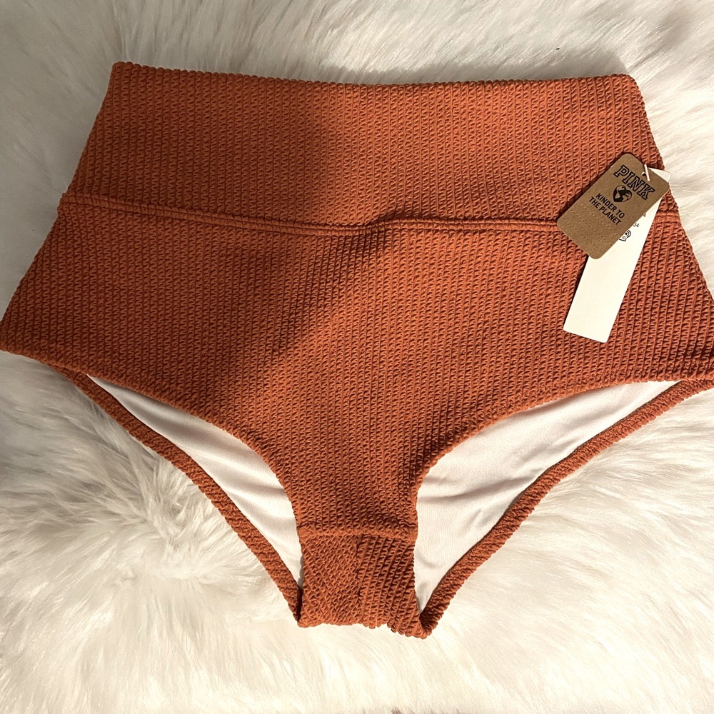 Pink burnt orange bathing suit bottoms (size S)